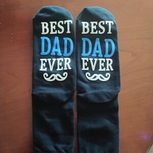 Brand New Freedom Best Dad Ever Black Socks